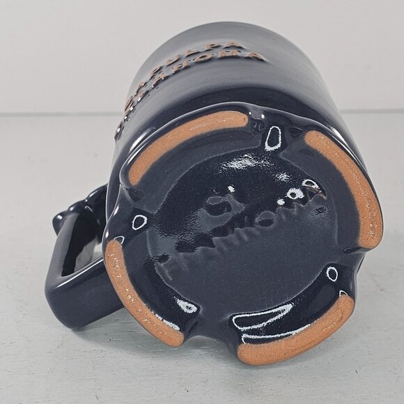 Vintage Frankoma Rotary International Mug Sapulpa Oklahoma Navy Blue Cup - Picture 5 of 9